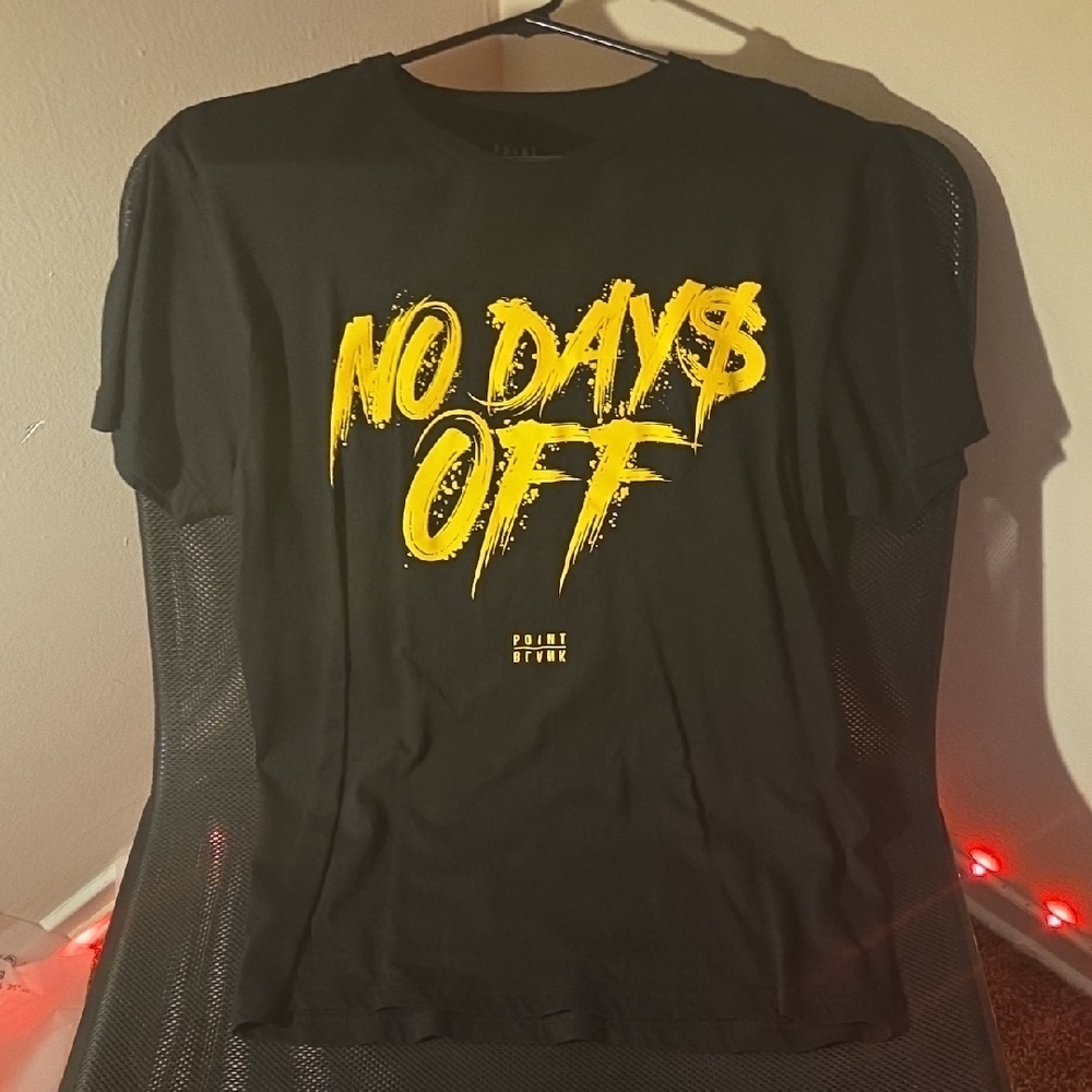 Black T-Shirt with Yellow Graphic Print